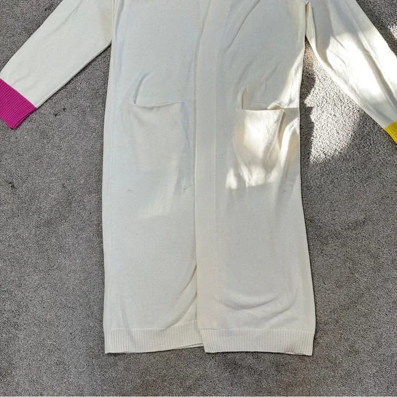 SOLD | Kerri Rosenthal Women’s Poppy Be Alright Duster Cardigan Sweater Cream L - Picture 5 of 14